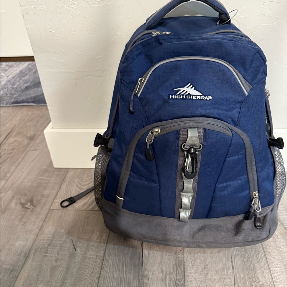 High Sierra Navy and Charcoal Backpack